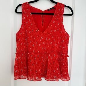 ZARA | Sleeveless Peplum Blouse Size Medium